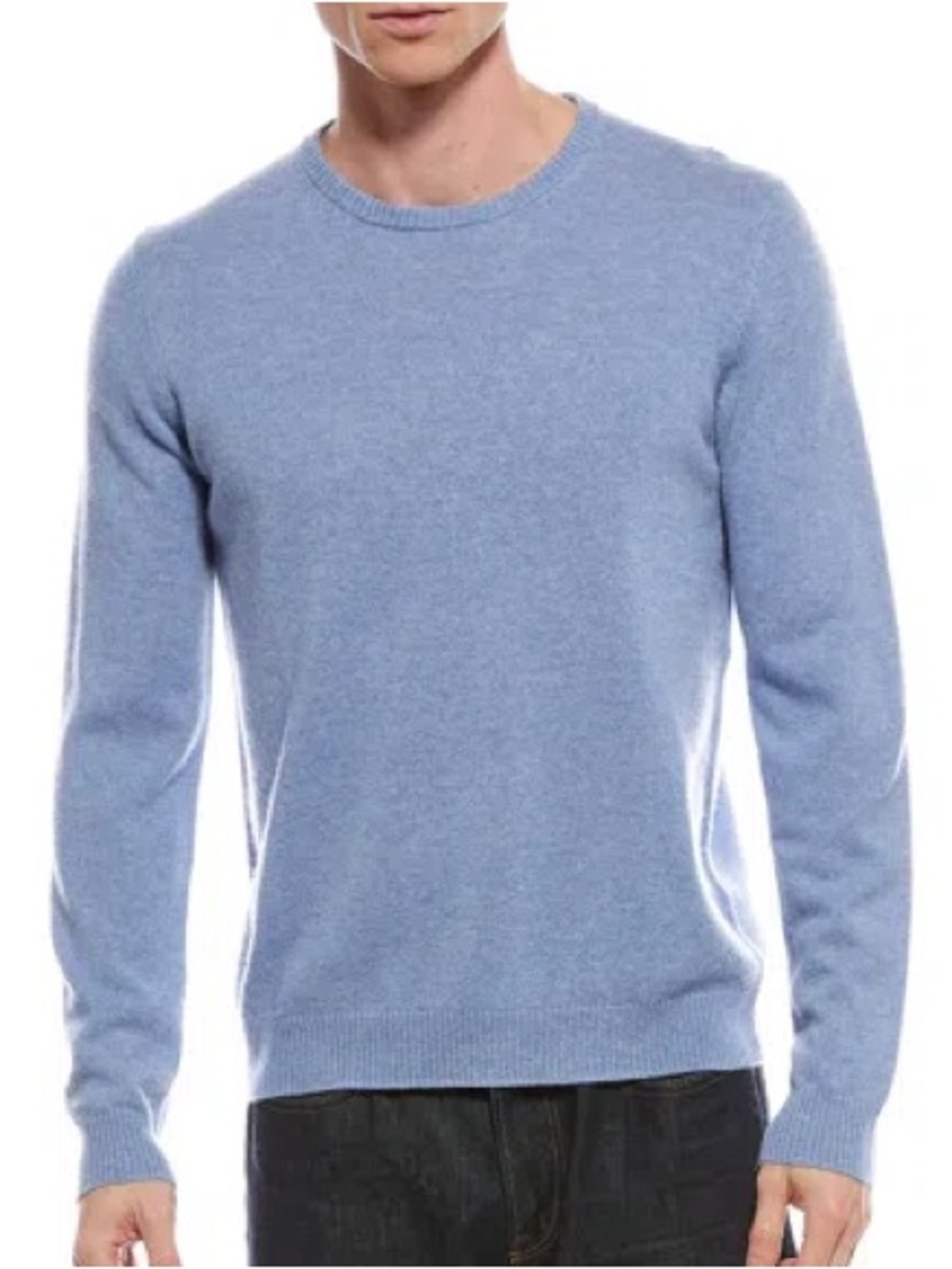 METTE Cashmere Dusty Blue Crewneck Sweater Size XL - Picture 9 of 9